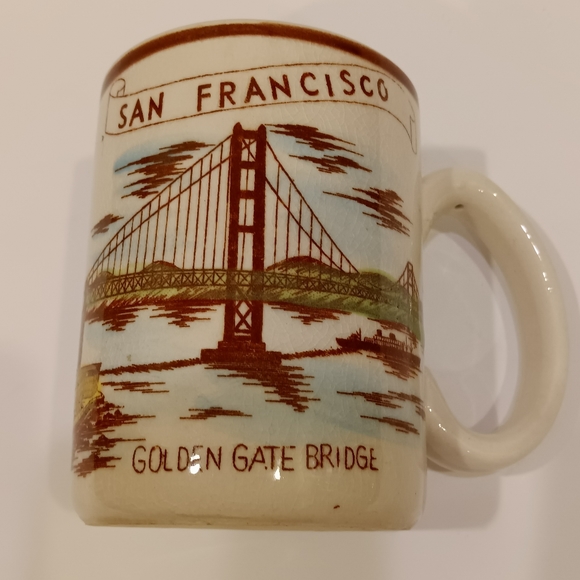 Vintage San Francisco Golden Gate Bridge Ceramic Coffee Mug Cup - Picture 5 of 12